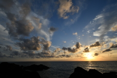 越前海岸の夕日