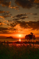 湖北の夕空
