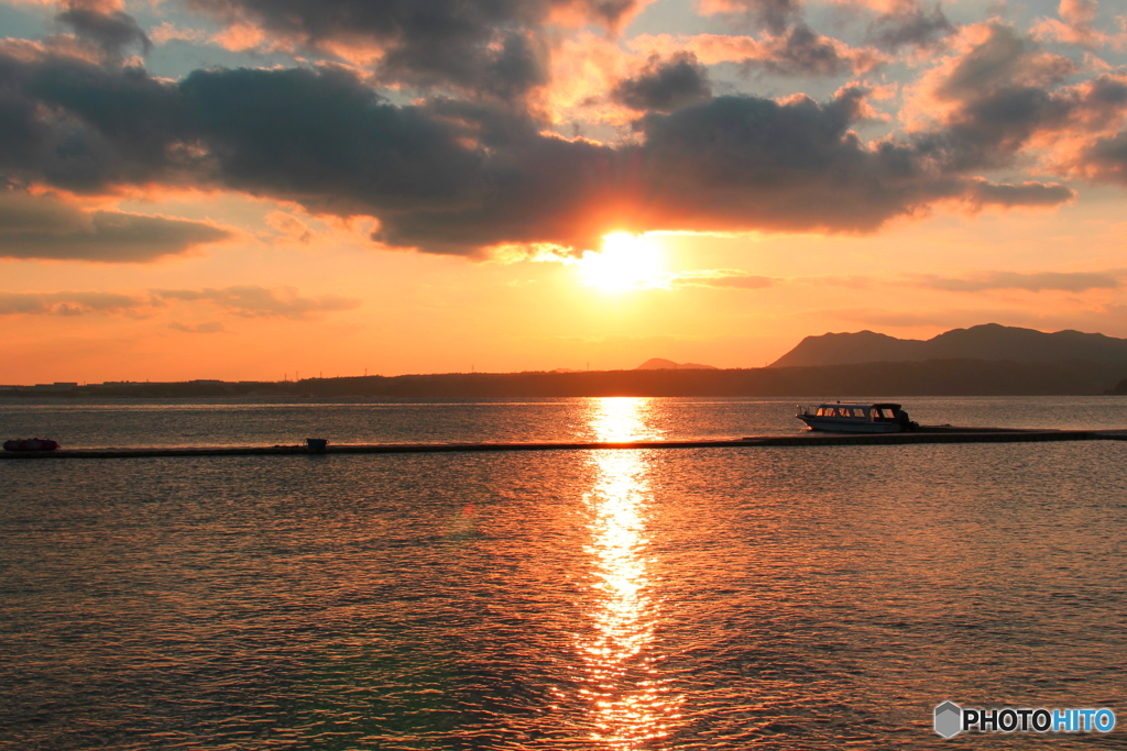 南の島の夕焼け