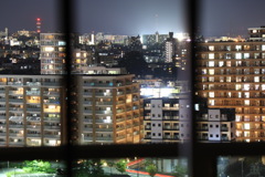 柵越しの夜景