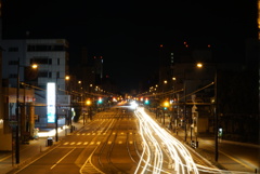 歩道橋の上から