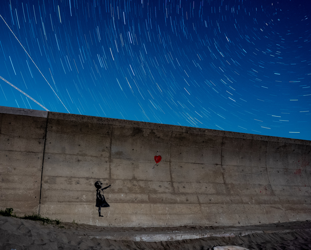 バンクシー？と星空