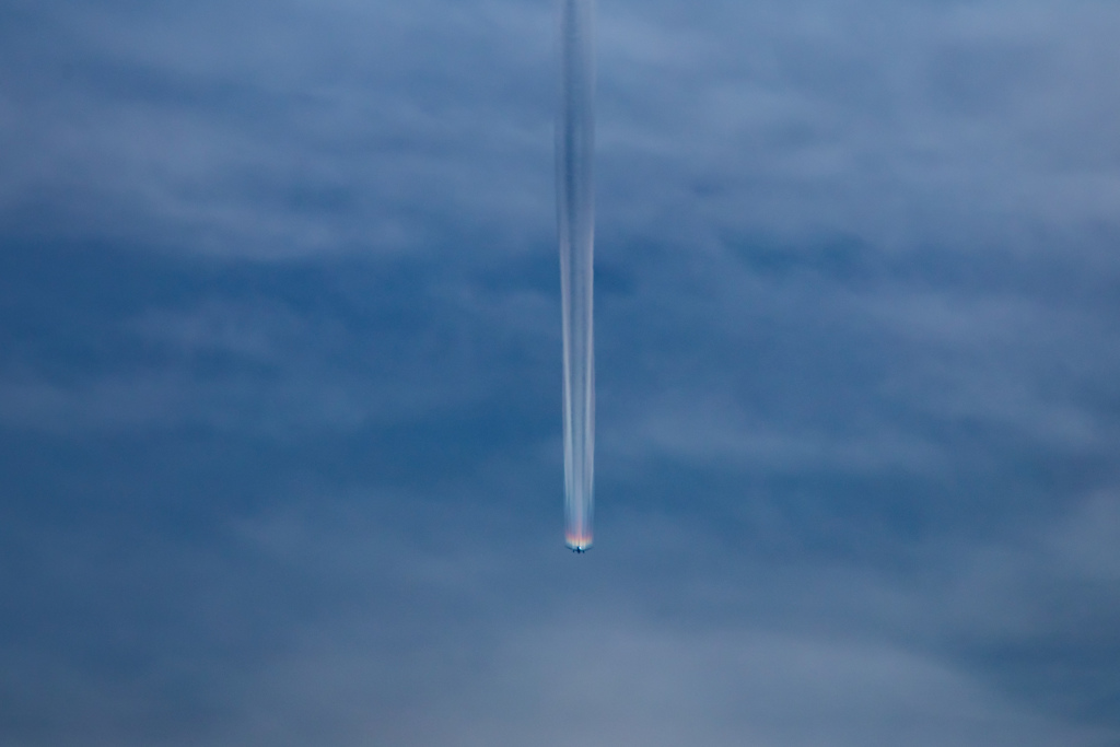 Rainbow contrail