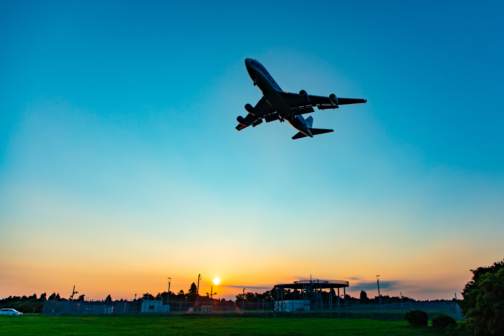 夕暮れのAirBridgeCargo BOEING747