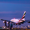 エミレーツA380はマジックアワーが似合う