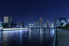 隅田川の夜景　永代橋