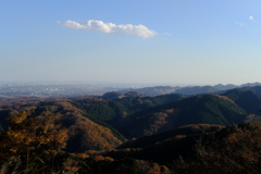 高尾山から紅葉の山々