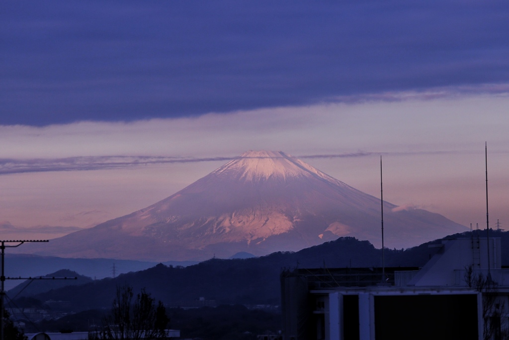 朝から富士山