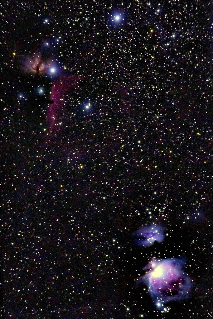 オリオン大星雲と馬頭星雲