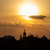 夕日&教会