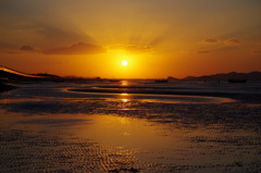 異国の夕暮れ