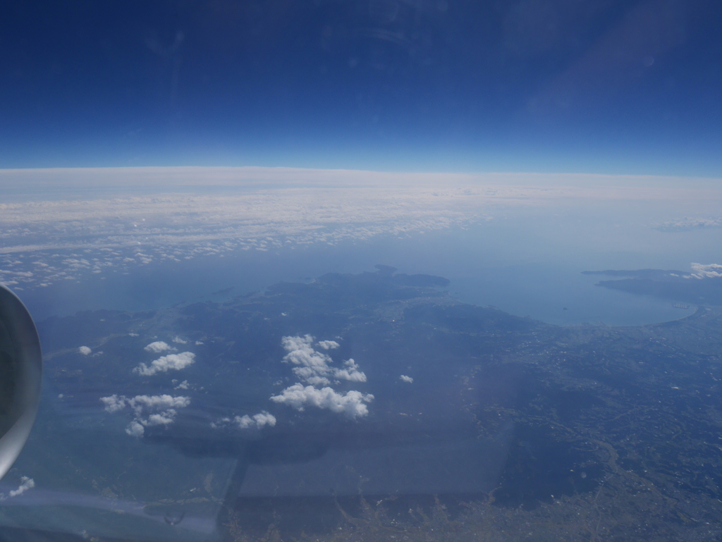 宮崎県上空より。