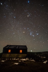 鉄山避難小屋の星空