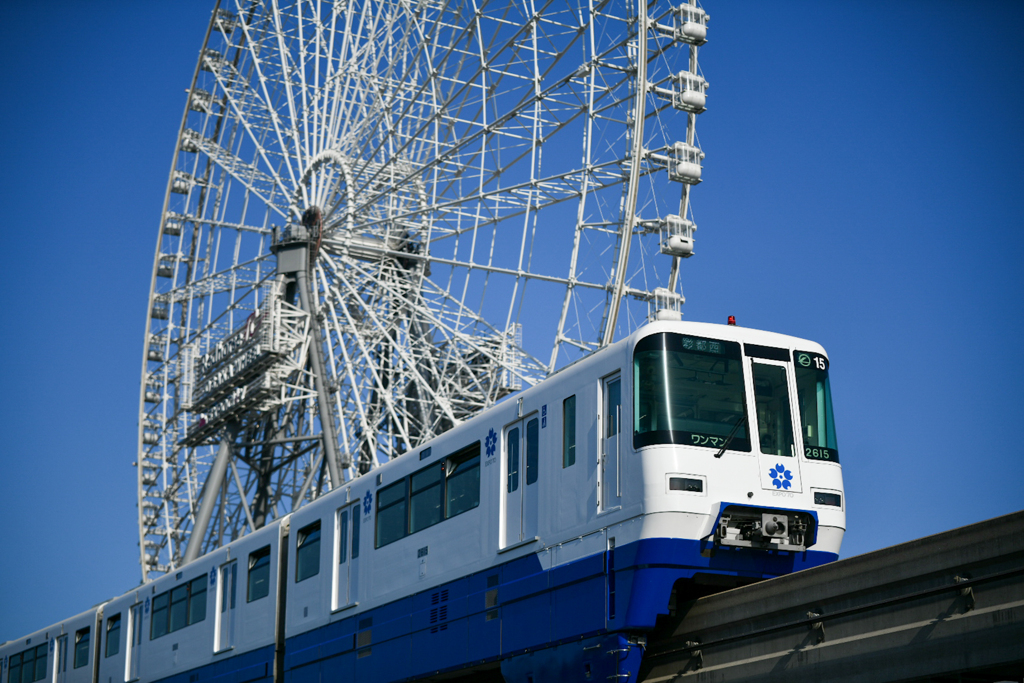 万博公園の観覧車とモノレール