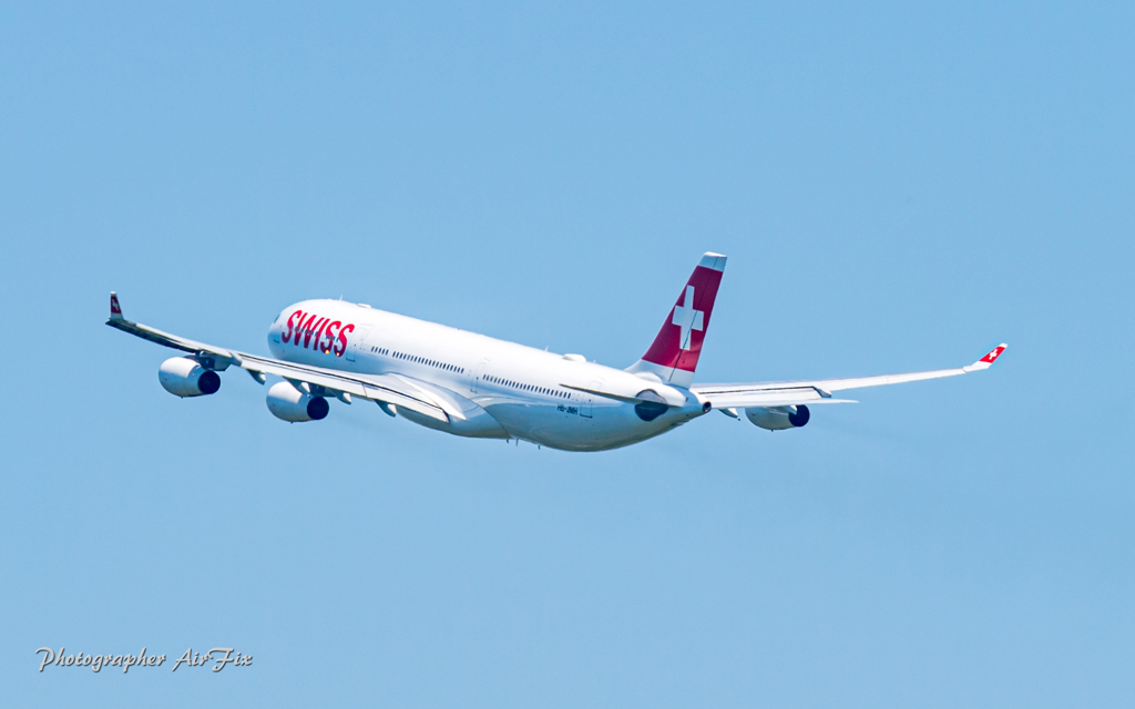 SWISS Air Airbus A340 in NRT