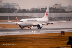 Itami Airport of rain JA301J