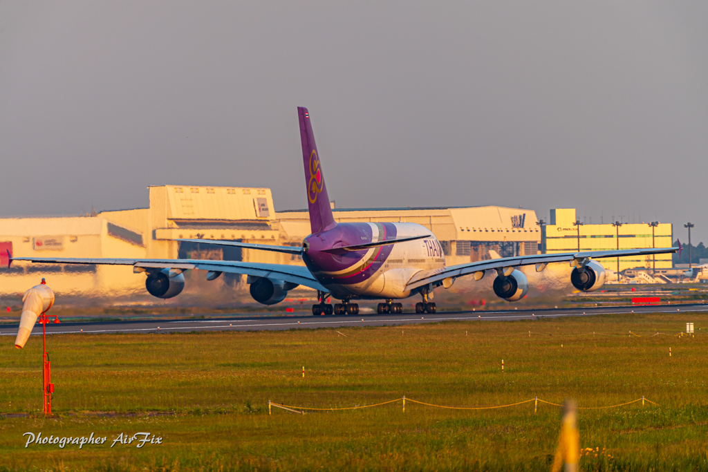 Jet blast THAI A380