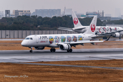 Itami Airport of rain JA254J&602J