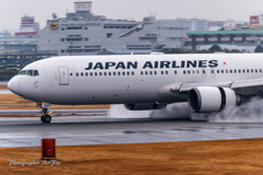 Itami Airport of rain JA622J-2