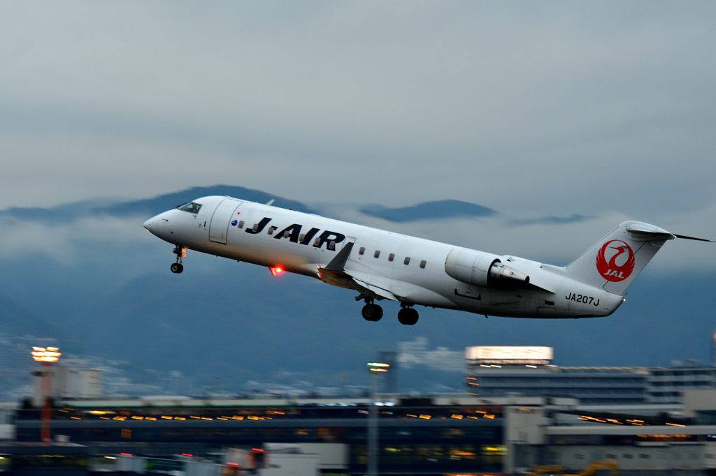 JAL ボンバルディアCRJ200 TakeOff②