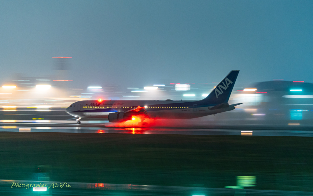 Panning shot in rainy weather 7