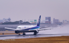 Itami Airport of rain JA611A