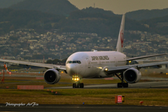 夕刻のJAL