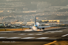 ANA B737-800 Touch-down