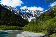 河童橋より穂高連峰