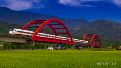 夏の客城鉄橋