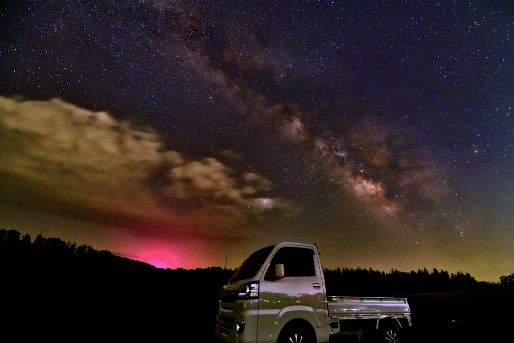 天の川&愛車