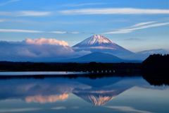 精進湖の逆さ富士