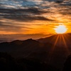 鳳来寺山パークウェイからの夕陽④