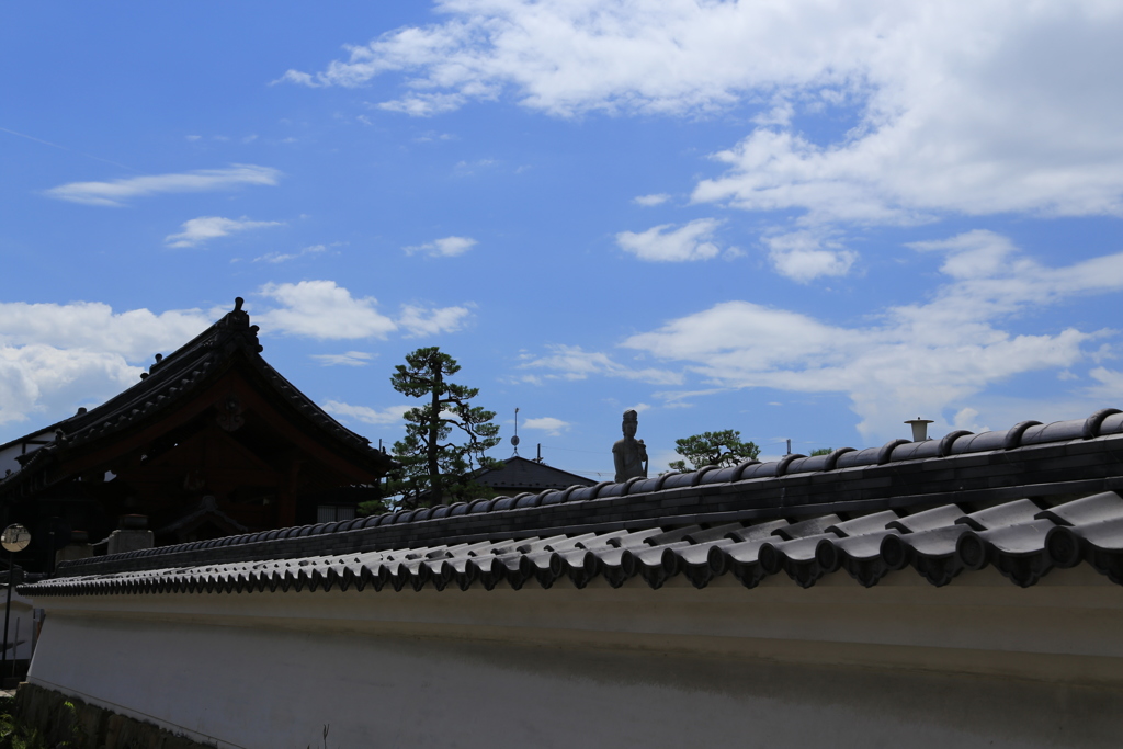 寺と空
