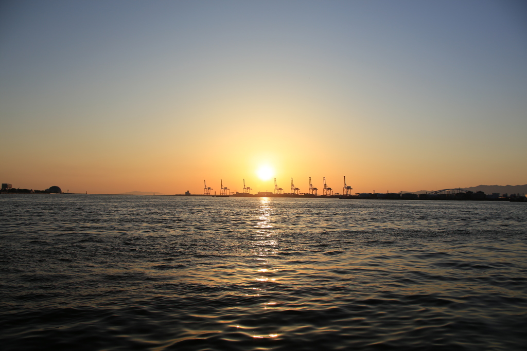 海と夕日