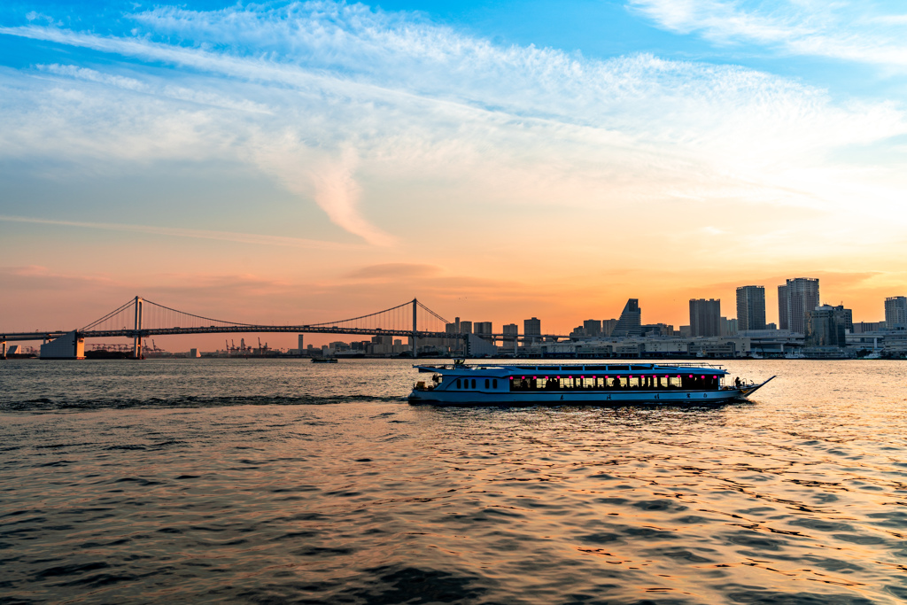 鳴海埠頭からの夕焼け