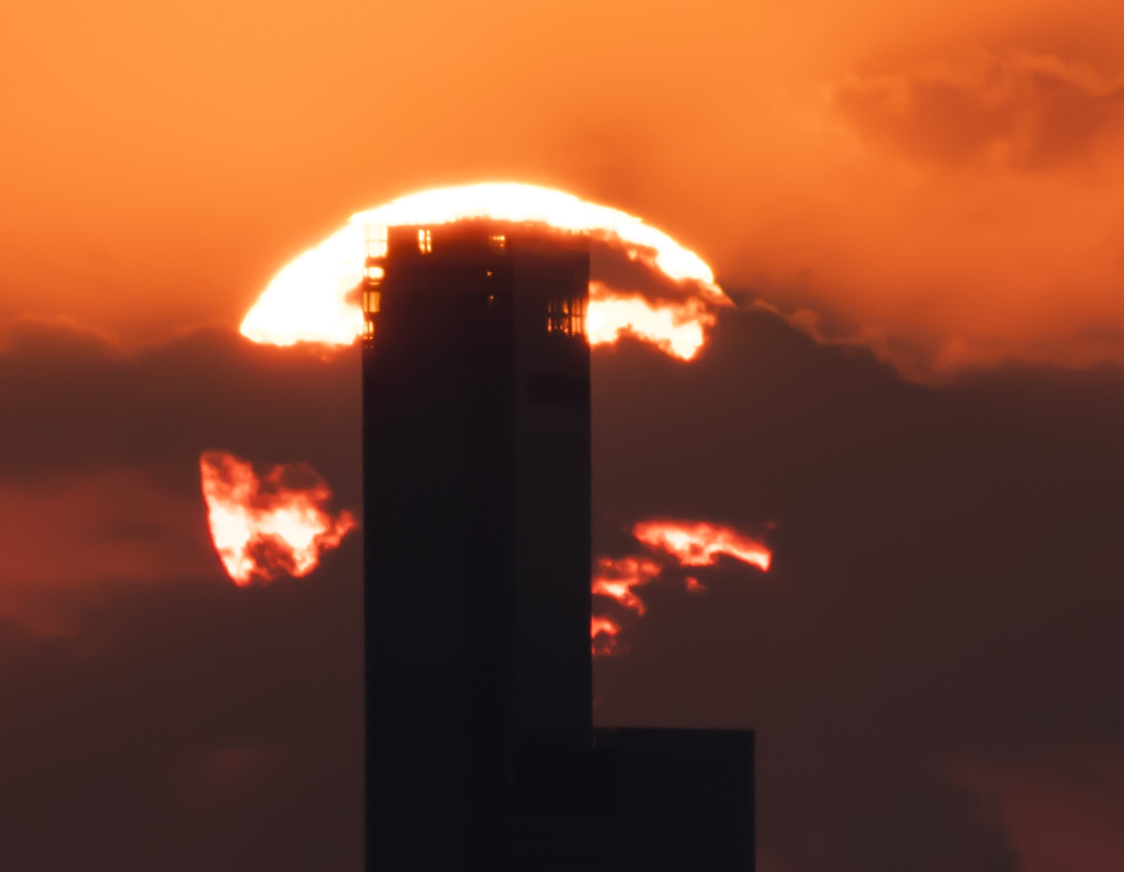 ハルカスに沈む夕日2