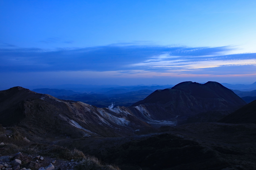 くじゅう連山　日の出前