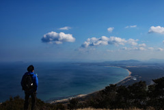 蒼い空　碧い海　青いジャケット