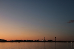 晴れた日の夕暮れ