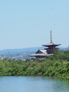 於　奈良薬師寺。
