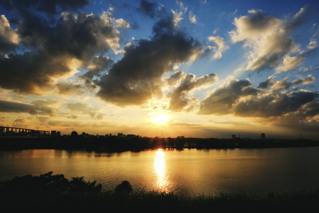 江戸川の夕焼け