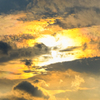 夏の雲と太陽
