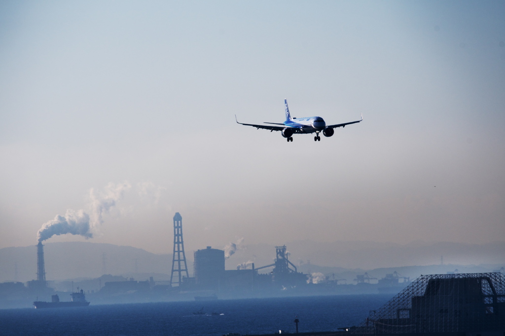 東京湾から進入