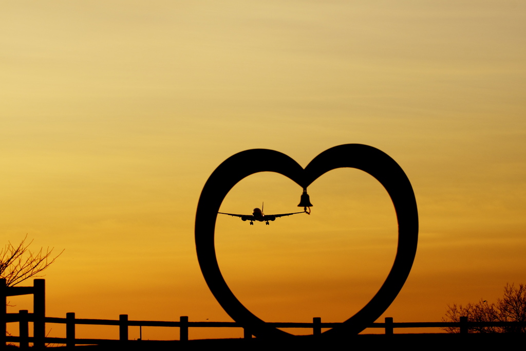 Airplane in the heart