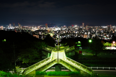 X歩道橋と広島夜景