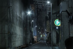 夜中 野毛小路