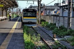 偶然間もなく発車する列車を見送るかのように撮れたやつ