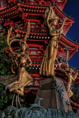 夜の川崎大師