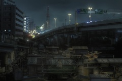 真夜中の子安漁港